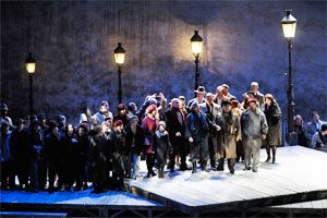 Scene from the opera La bohème